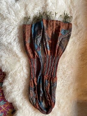 Brown & teal scarf